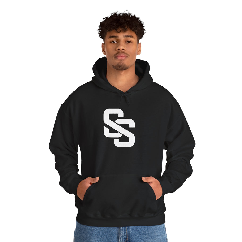 SOFT SIGNAL Blue Flame Hoodie — Electric Back Graphic