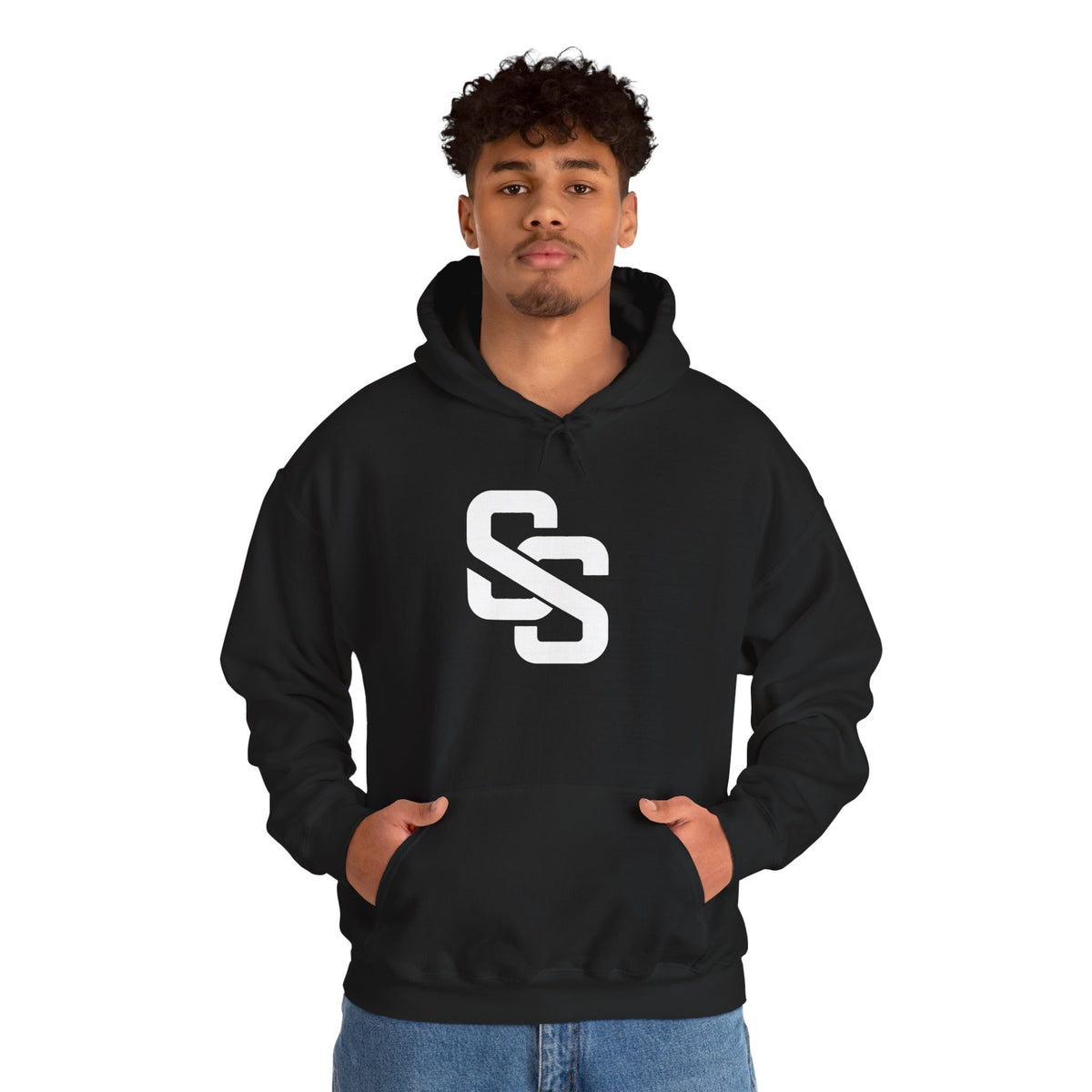 SOFT SIGNAL Blue Flame Hoodie — Electric Back Graphic