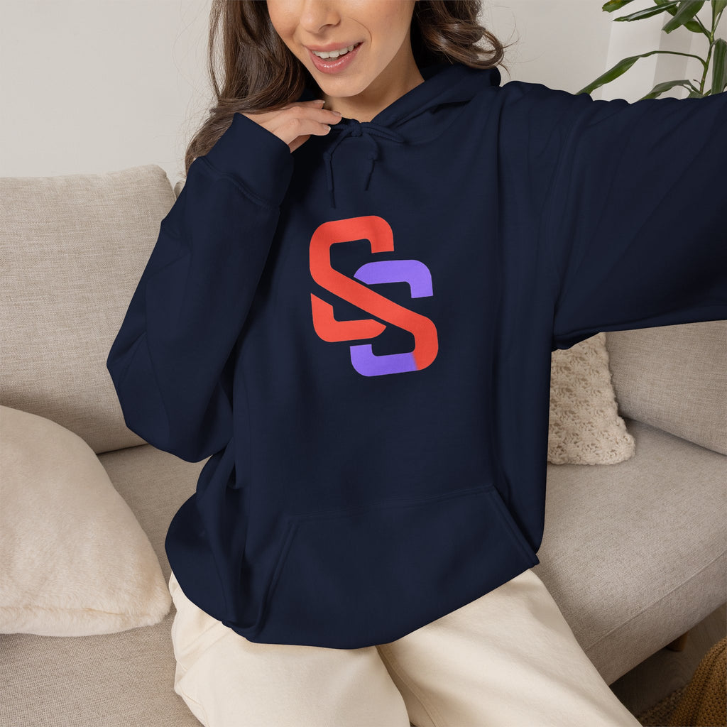 SOFT SIGNAL Gradient Logo Hoodie — Minimalist Streetwear
