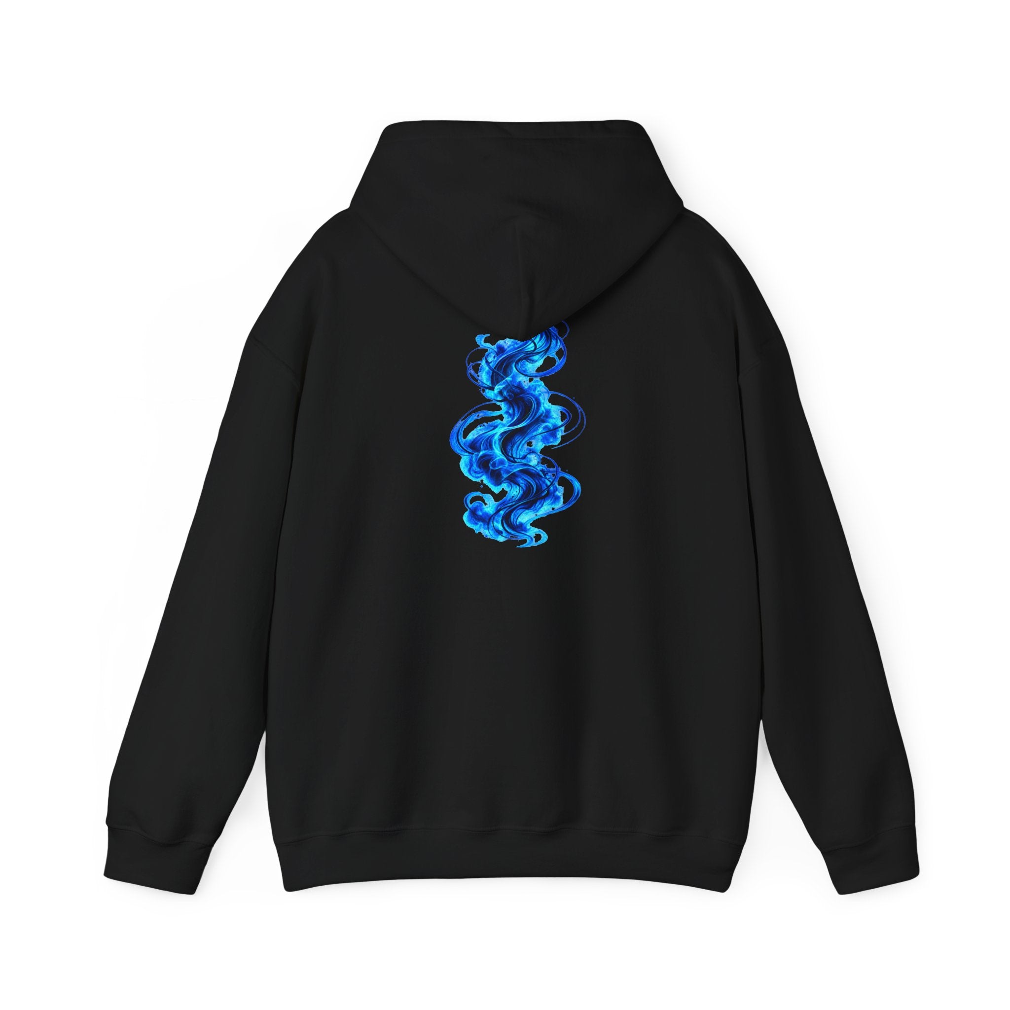 SOFT SIGNAL Blue Flame Hoodie — Electric Back Graphic