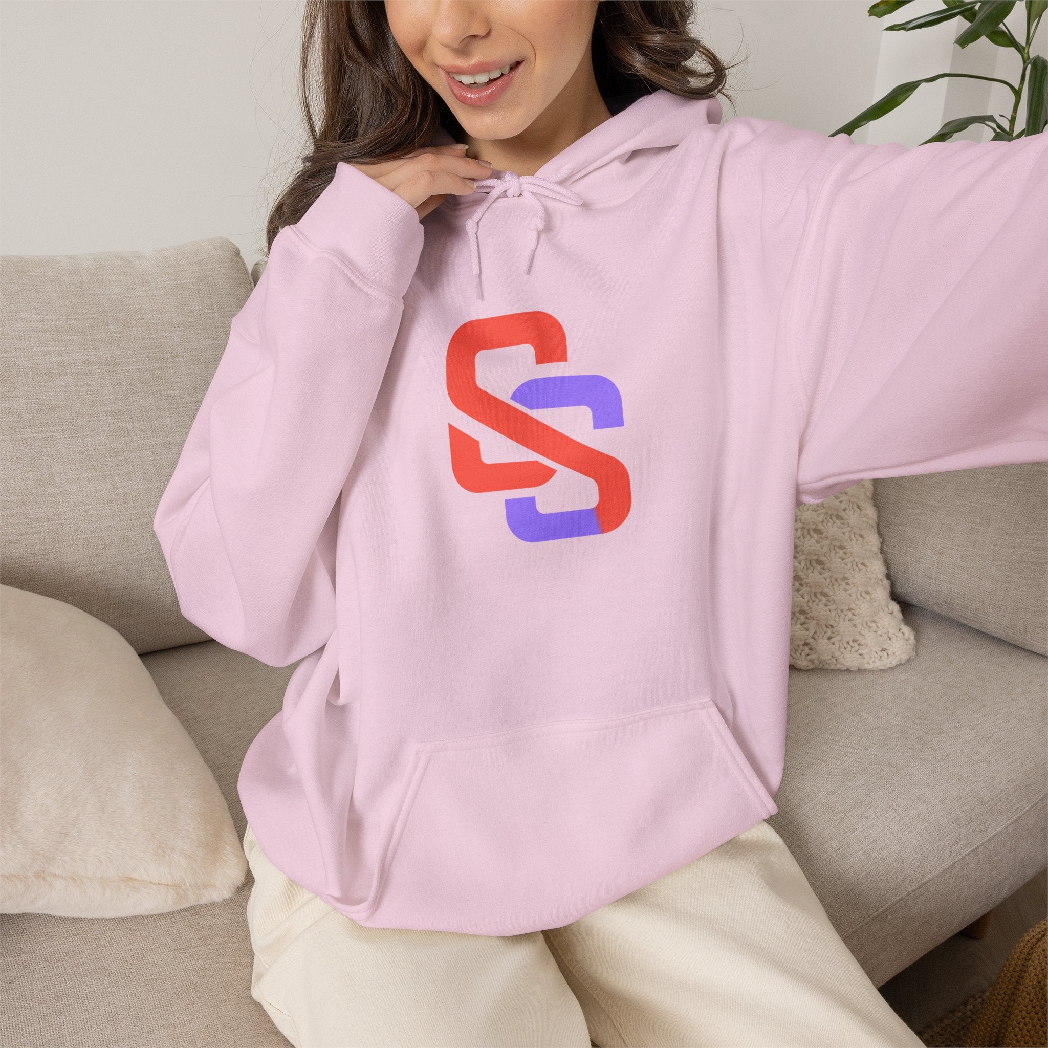 SOFT SIGNAL Gradient Logo Hoodie — Minimalist Streetwear
