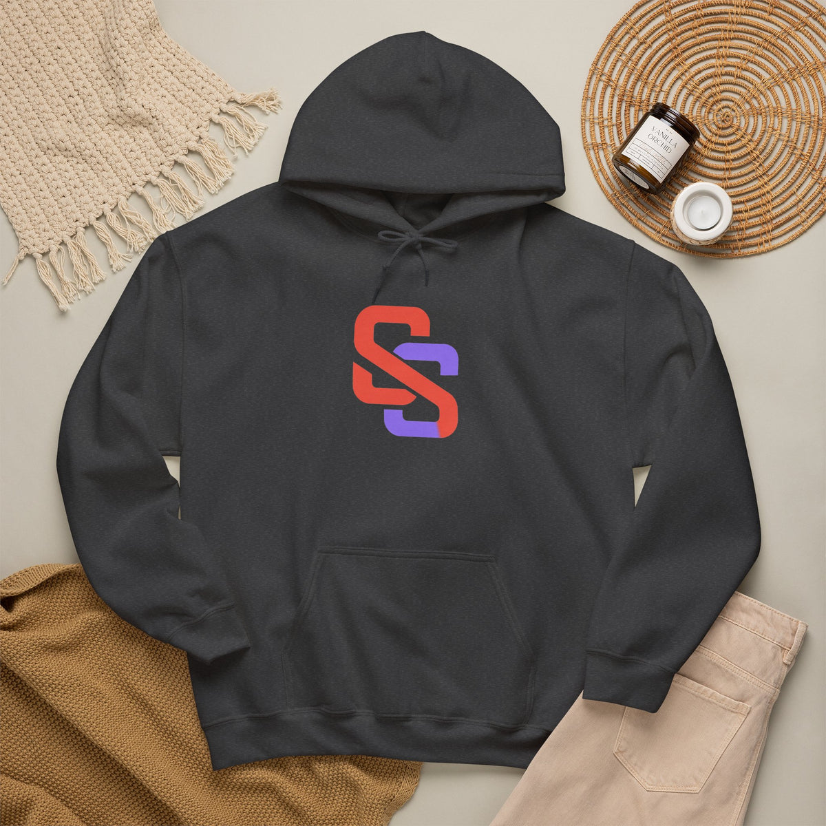 SOFT SIGNAL Gradient Logo Hoodie — Minimalist Streetwear