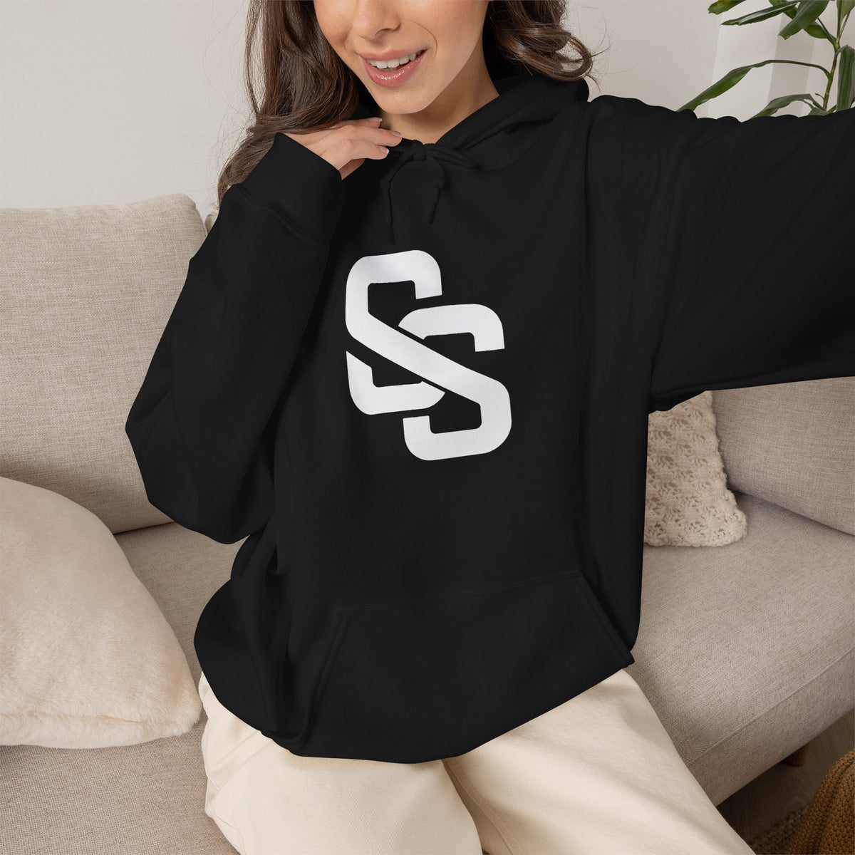 SOFT SIGNAL Blue Flame Hoodie — Electric Back Graphic
