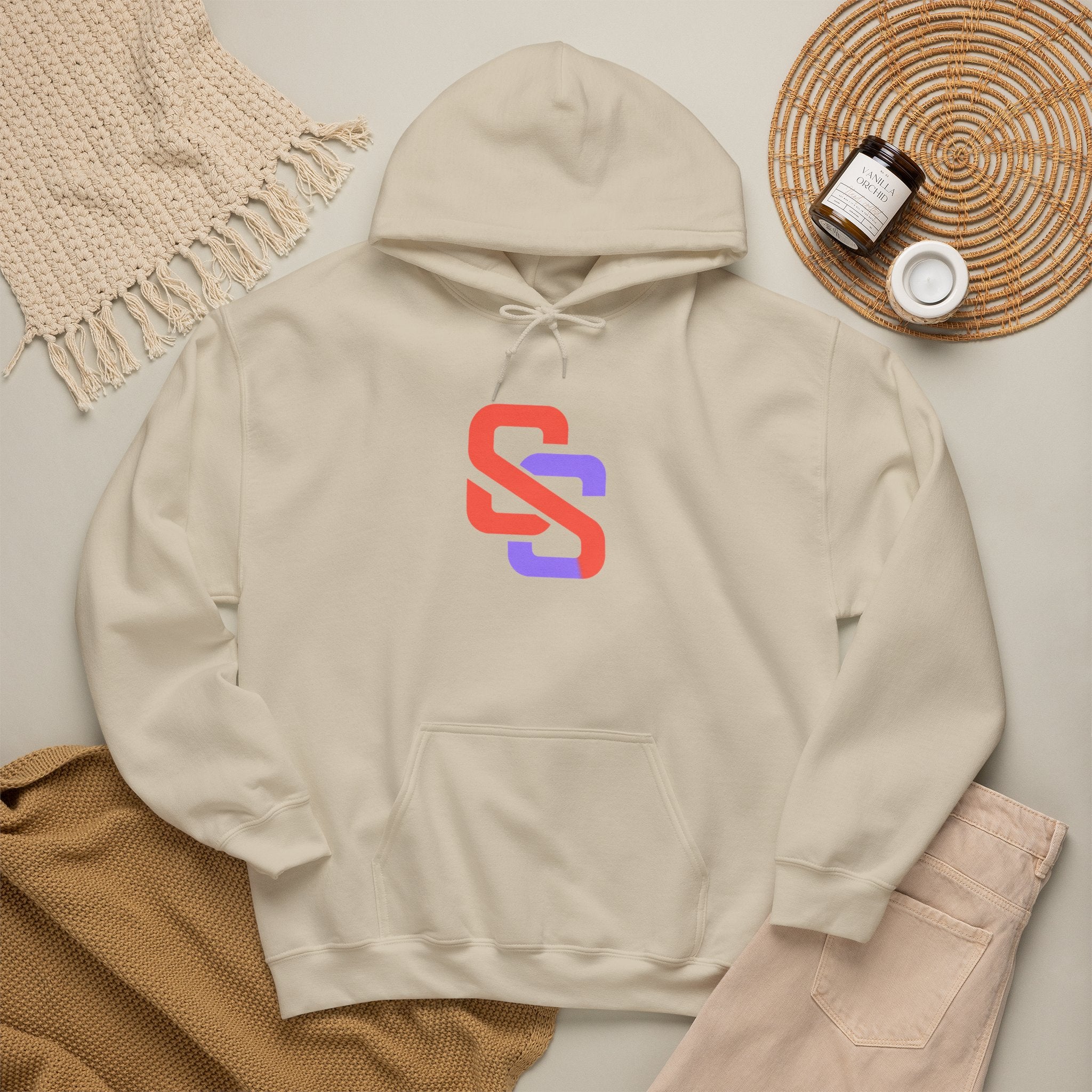 SOFT SIGNAL Gradient Logo Hoodie — Minimalist Streetwear