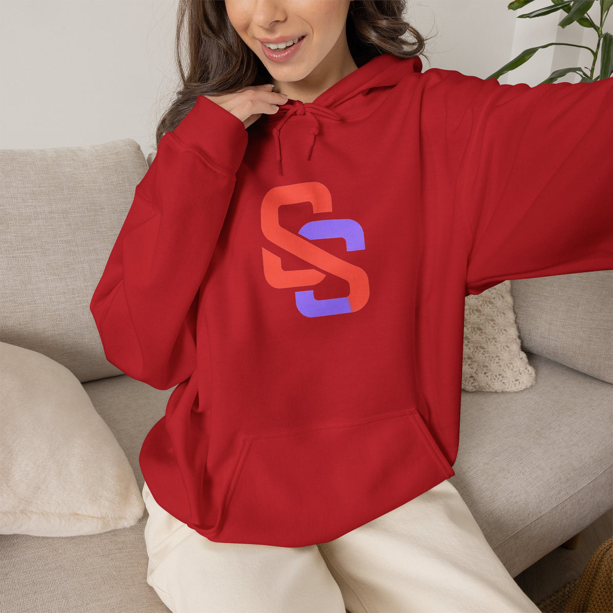 SOFT SIGNAL Gradient Logo Hoodie — Minimalist Streetwear