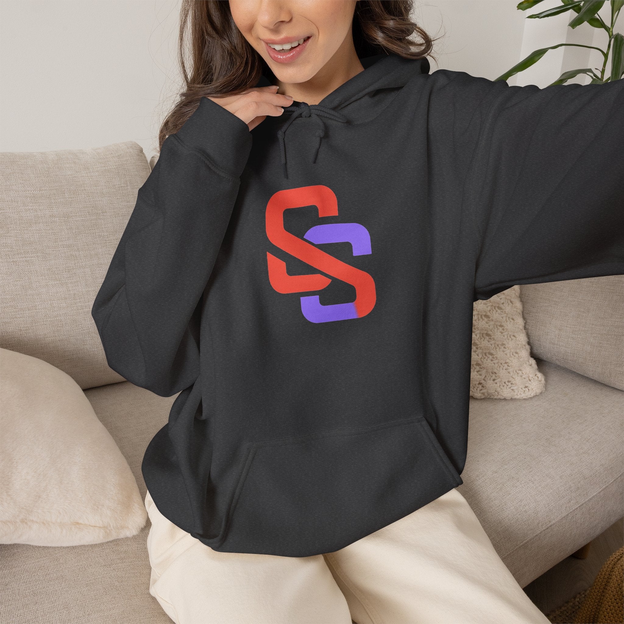 SOFT SIGNAL Gradient Logo Hoodie — Minimalist Streetwear