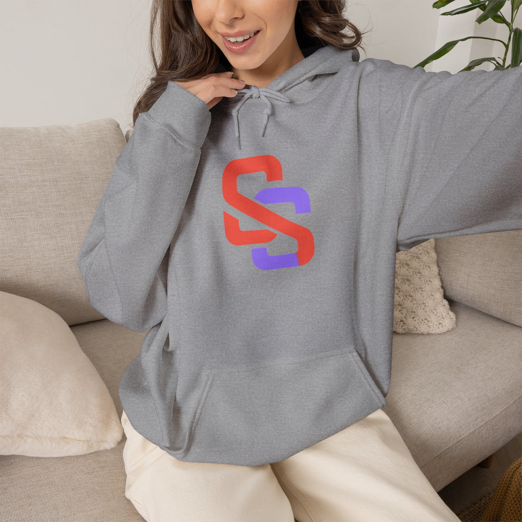 SOFT SIGNAL Gradient Logo Hoodie — Minimalist Streetwear