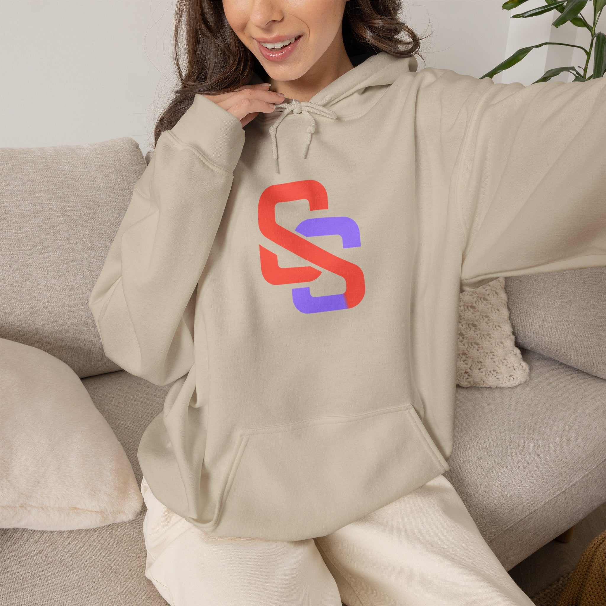 SOFT SIGNAL Gradient Logo Hoodie — Minimalist Streetwear