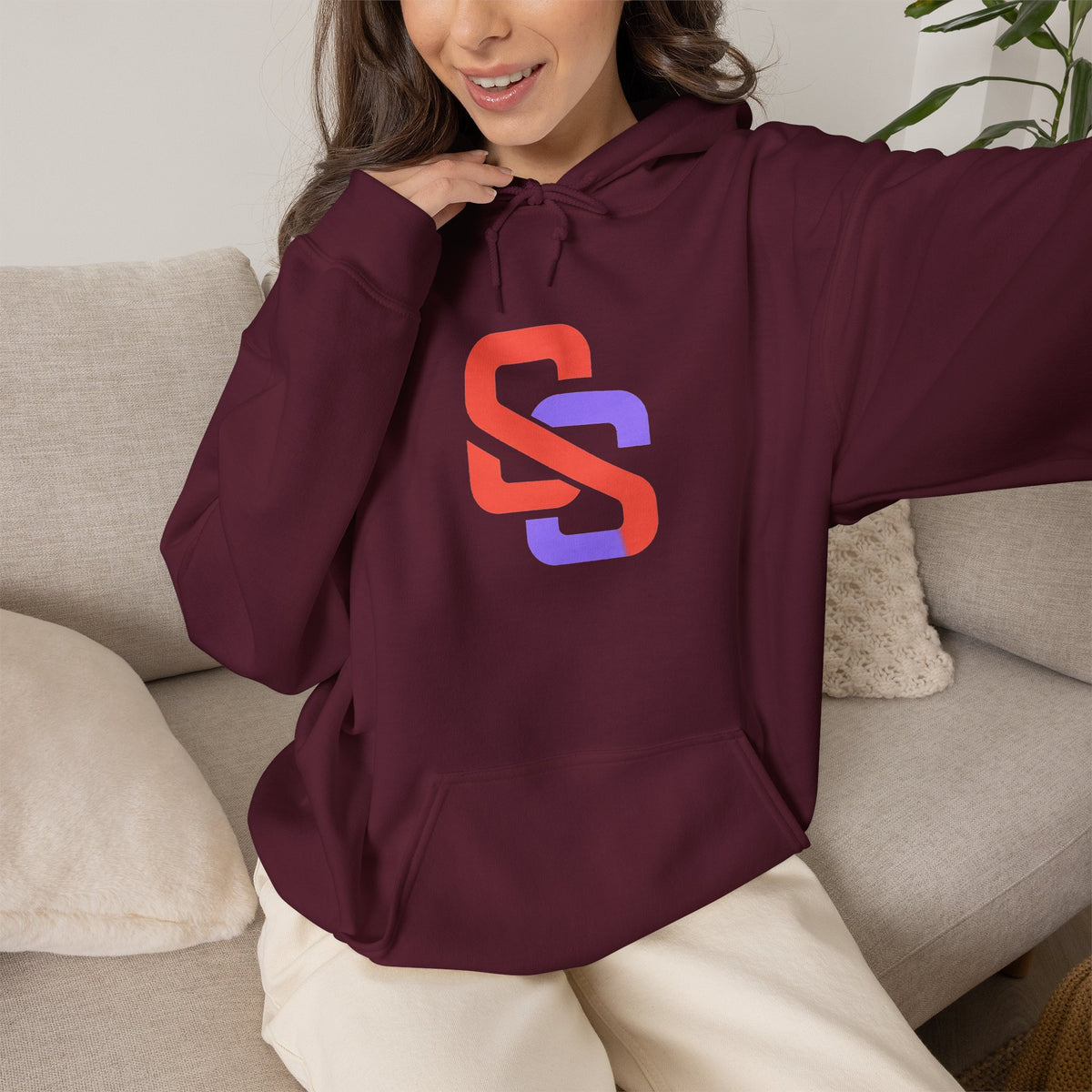 SOFT SIGNAL Gradient Logo Hoodie — Minimalist Streetwear