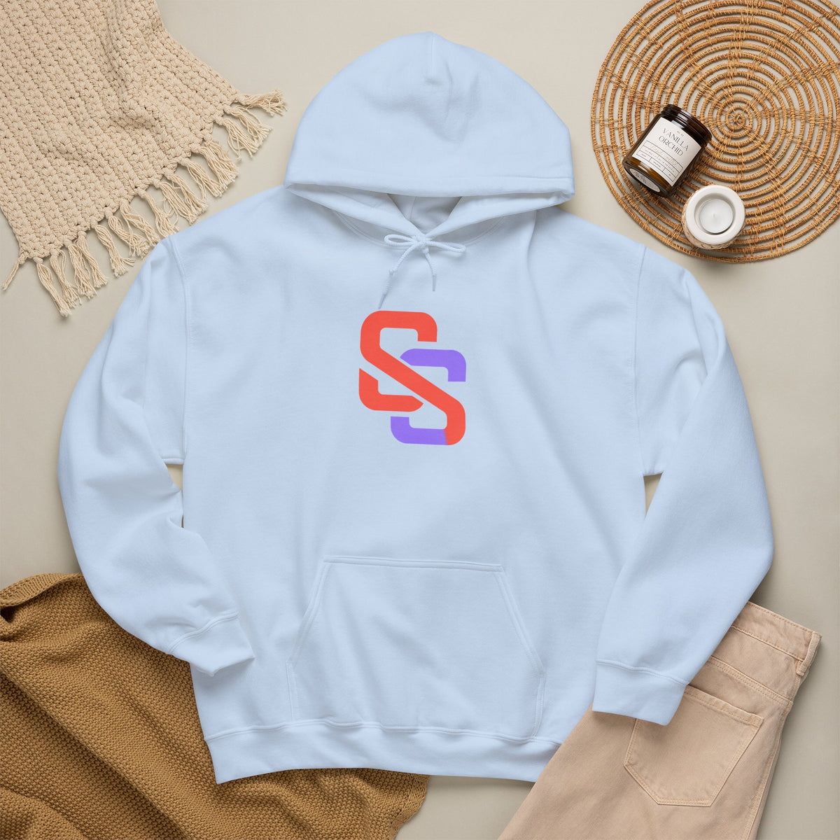 SOFT SIGNAL Gradient Logo Hoodie — Minimalist Streetwear