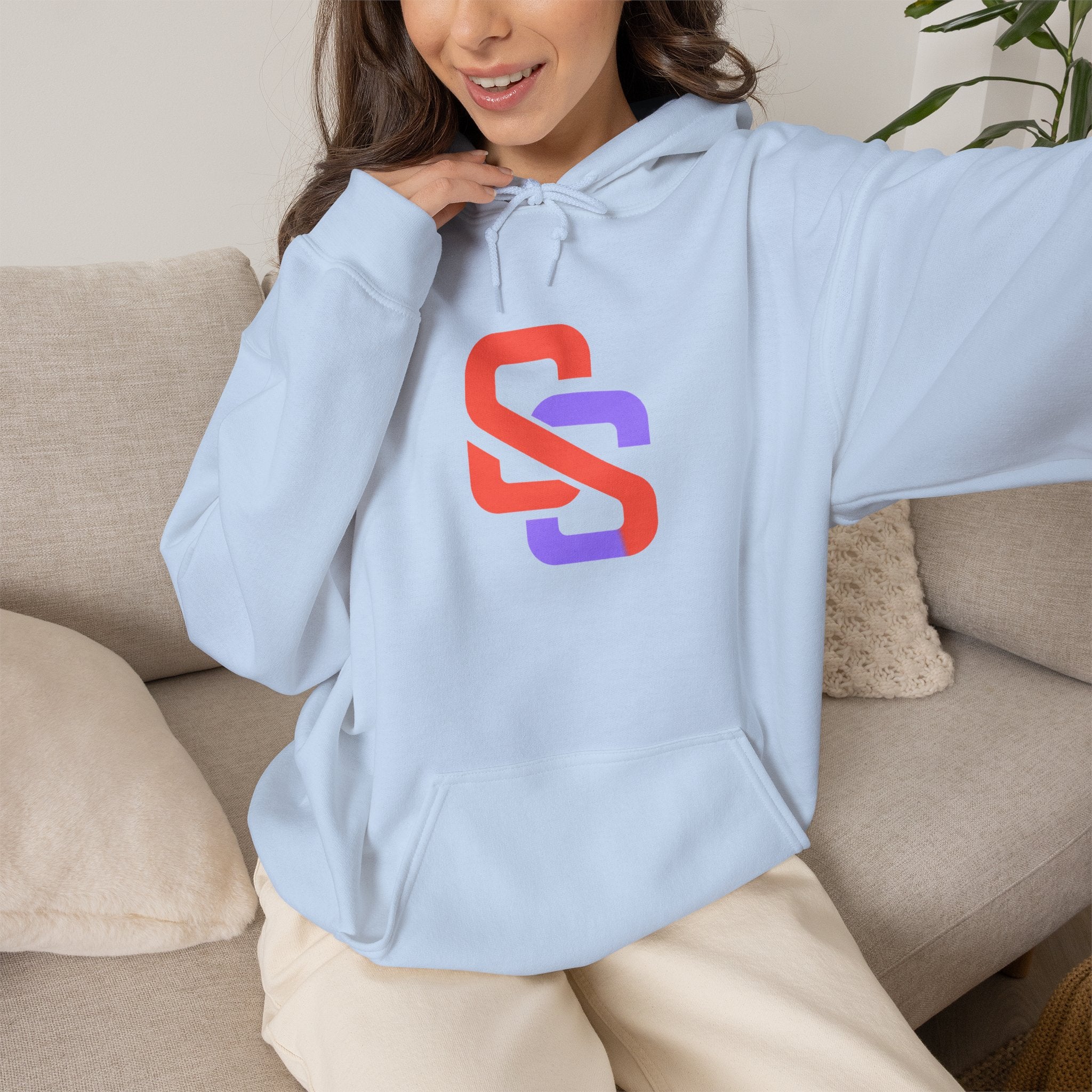 SOFT SIGNAL Gradient Logo Hoodie — Minimalist Streetwear