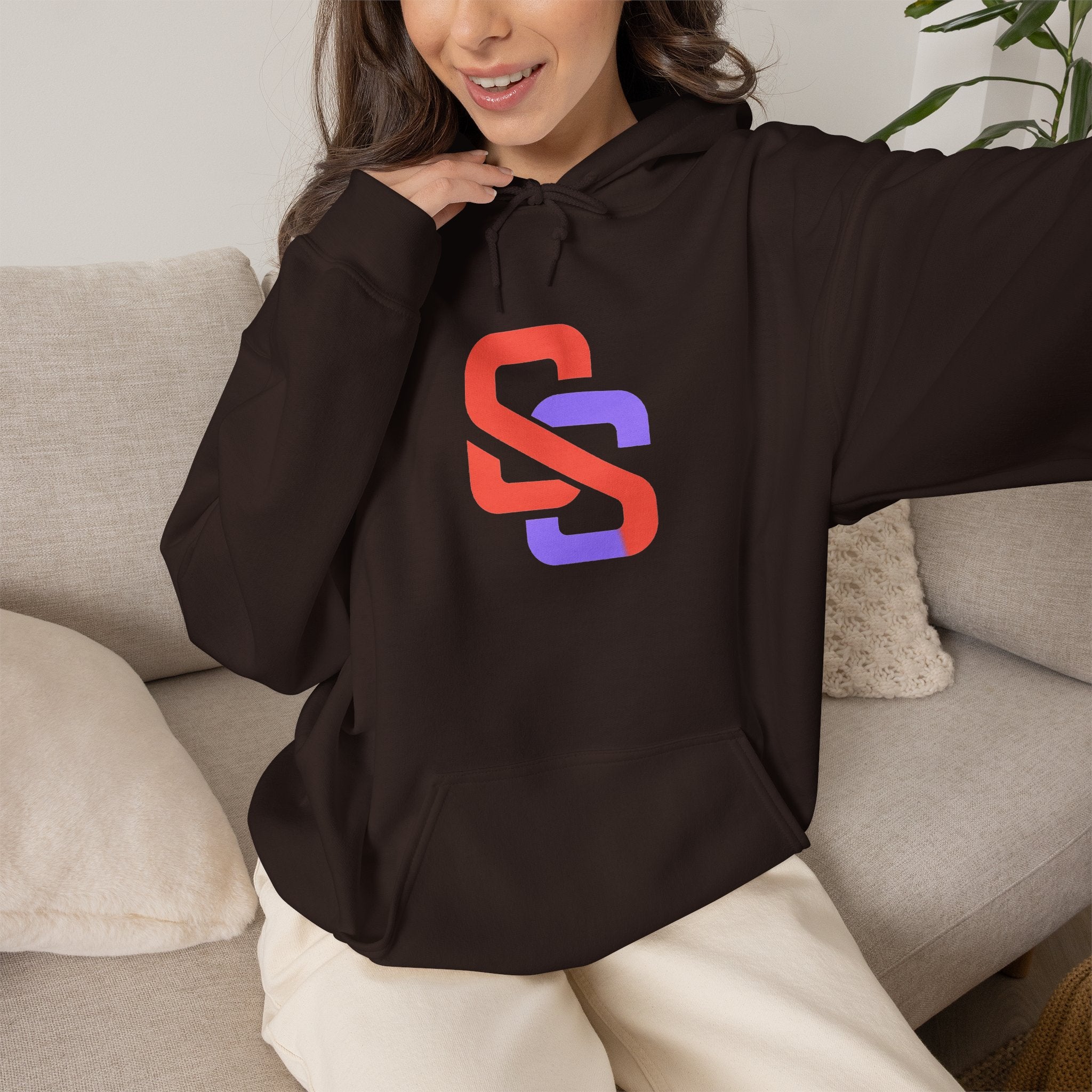 SOFT SIGNAL Gradient Logo Hoodie — Minimalist Streetwear