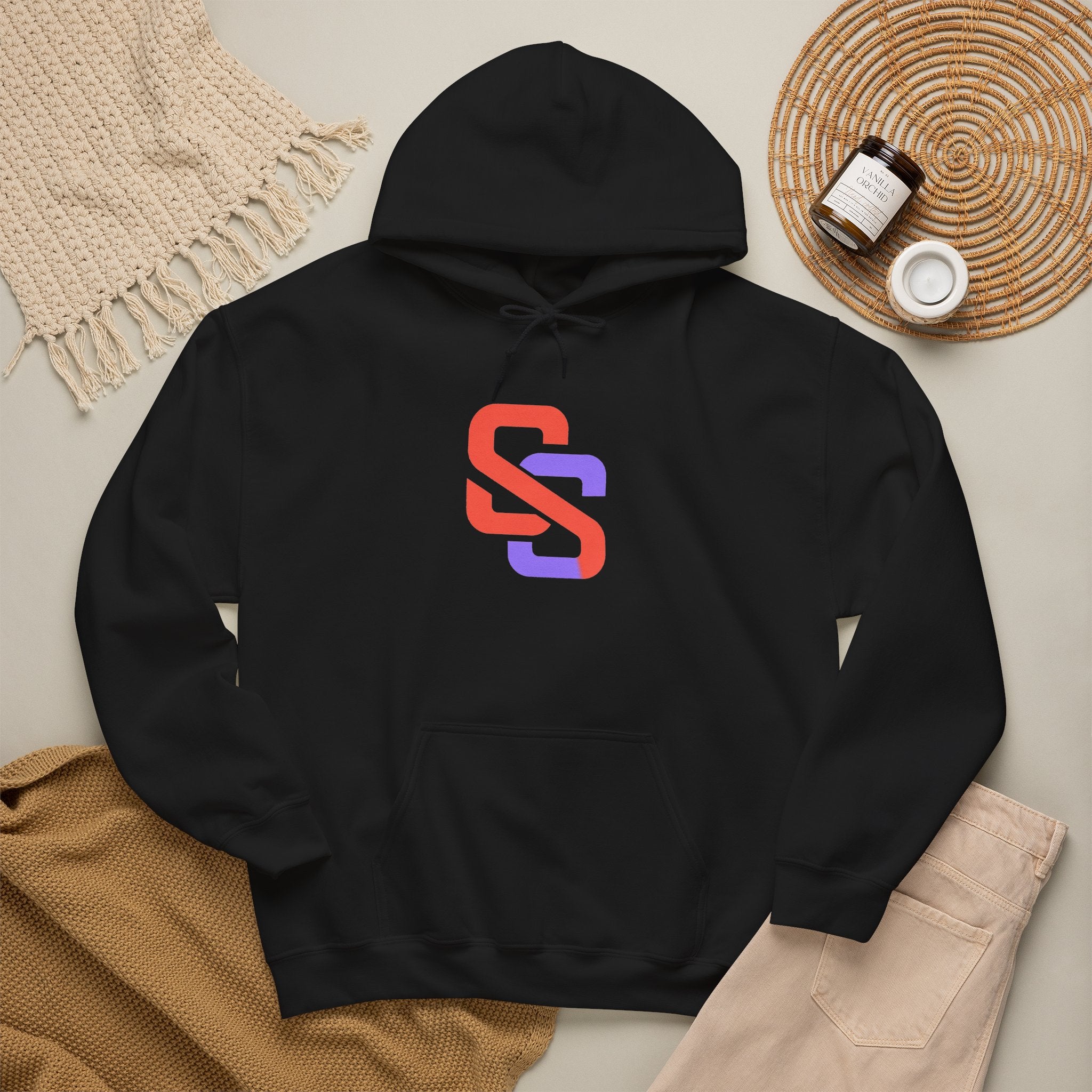 SOFT SIGNAL Gradient Logo Hoodie — Minimalist Streetwear