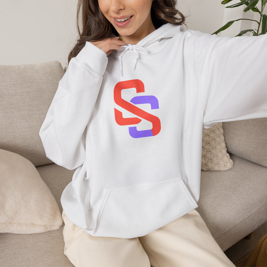 SOFT SIGNAL Gradient Logo Hoodie — Minimalist Streetwear