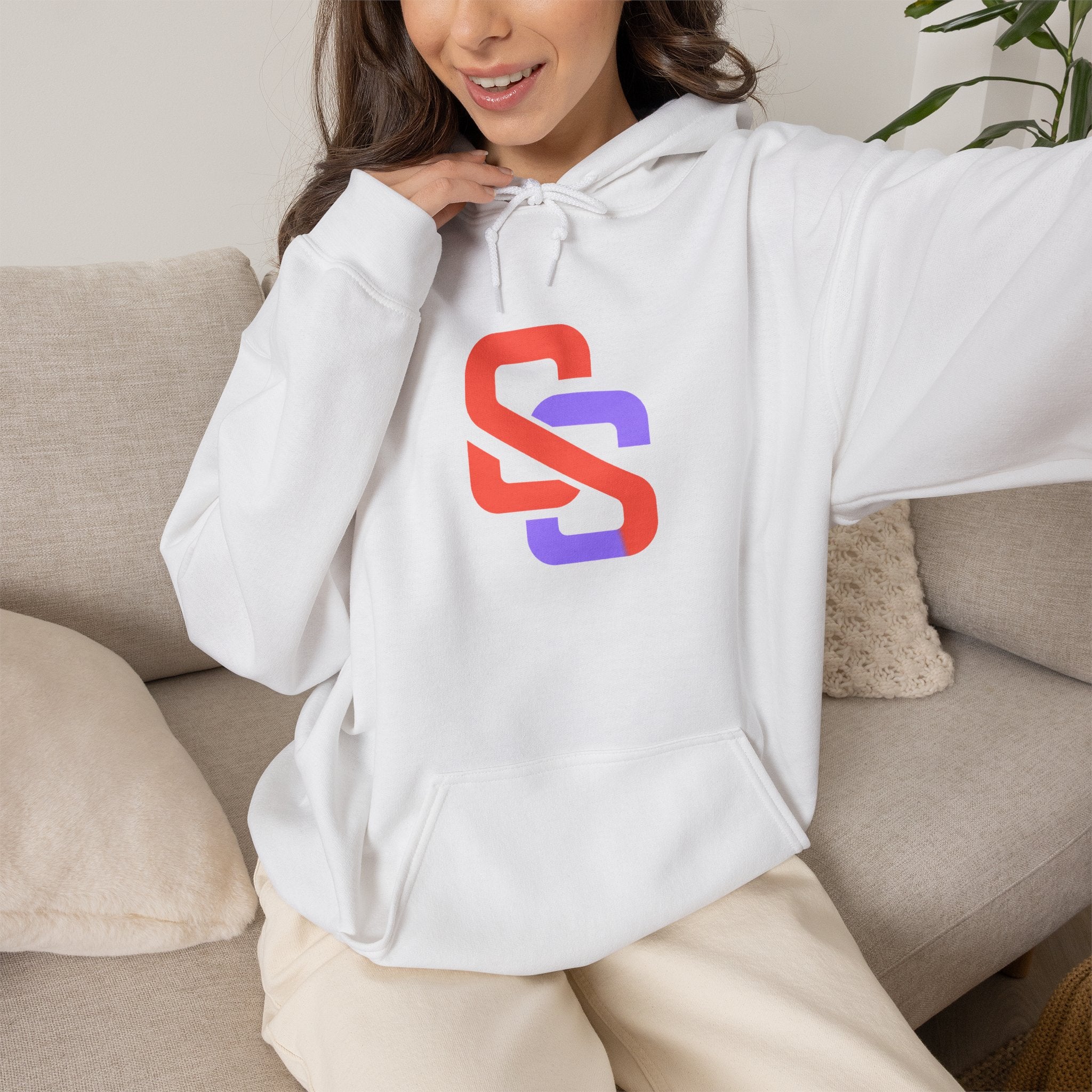 SOFT SIGNAL Gradient Logo Hoodie — Minimalist Streetwear