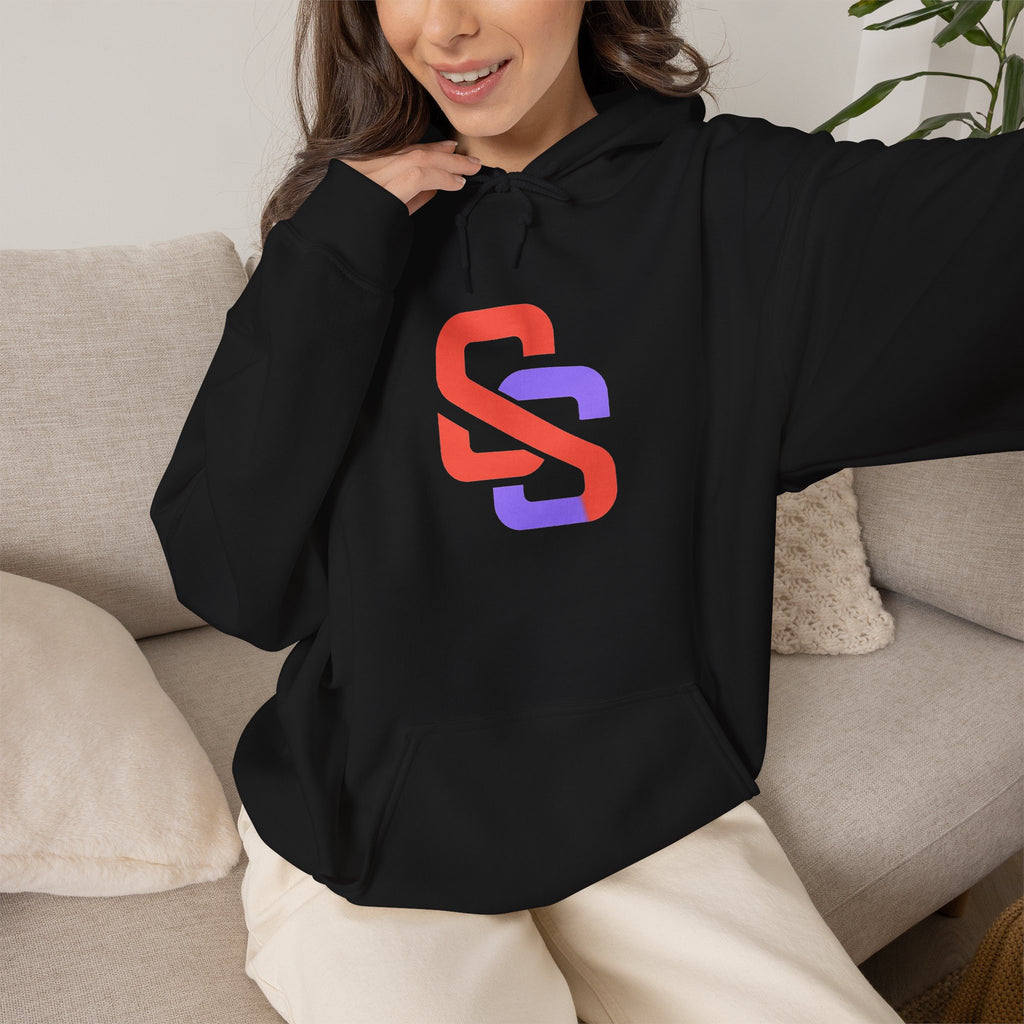 SOFT SIGNAL Gradient Logo Hoodie — Minimalist Streetwear