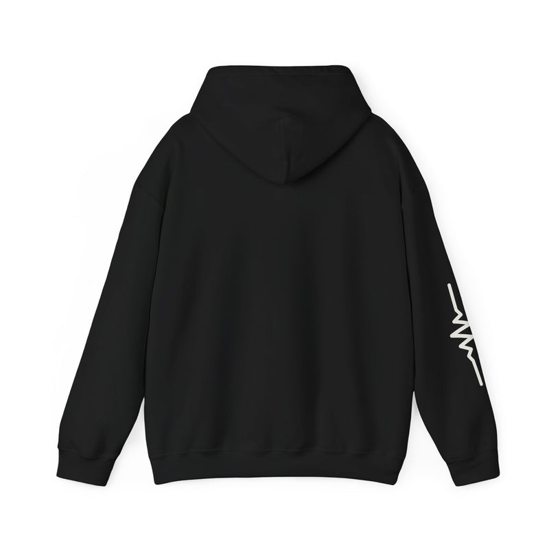 Minimal SS Logo Hoodie — Black Streetwear Pullover with Neon Dot