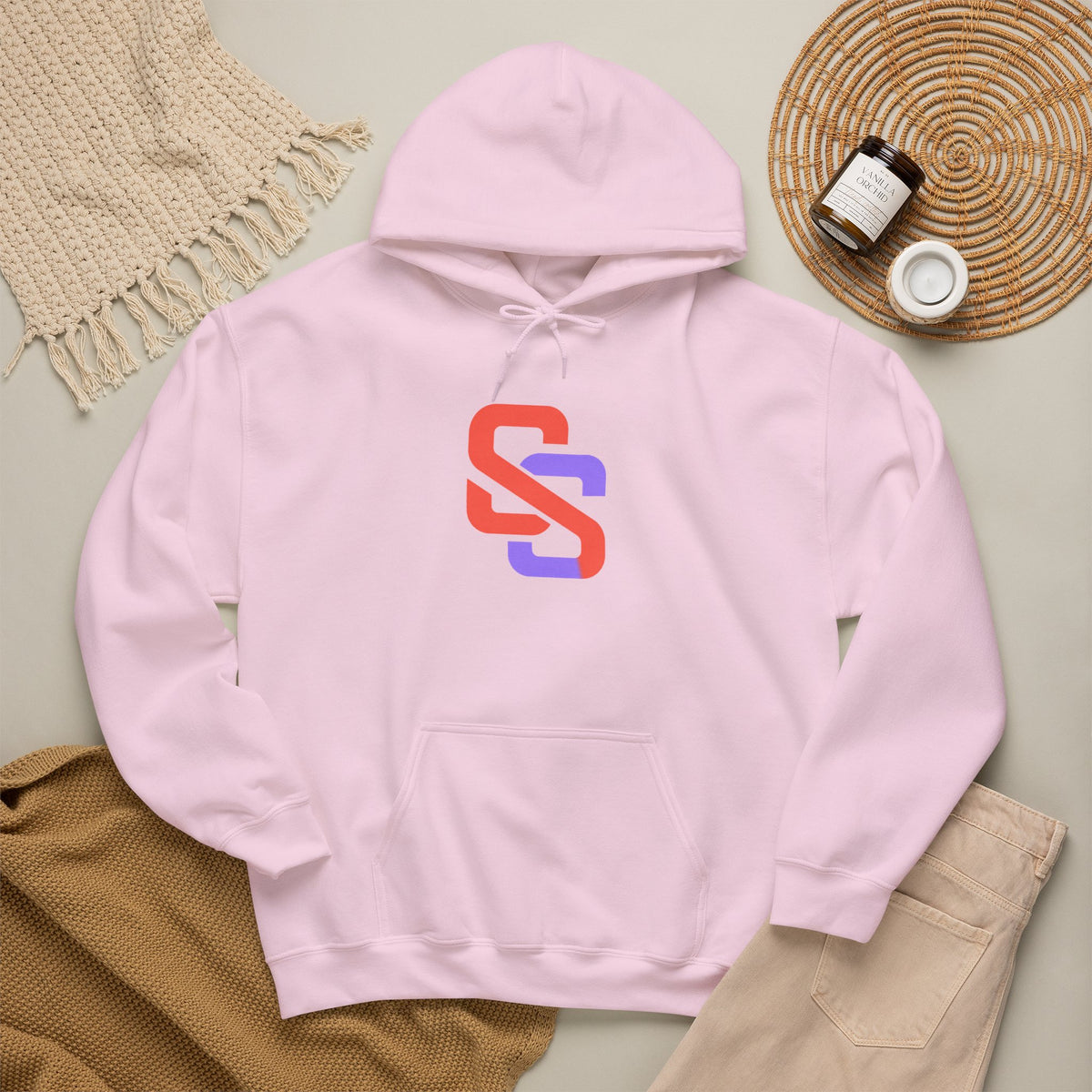 SOFT SIGNAL Gradient Logo Hoodie — Minimalist Streetwear